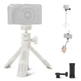 Neewer - Mini Desk Tripod & Selfie Stick - Portable Stand with Ball Head for Phone, GoPro & Webcam - Black