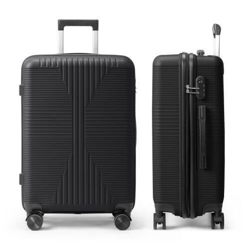 Alt View 8. Winado - 24" Hardshell Carry On Luggage with Spinner Wheels Lightweight PP Hardside Small Suitcase with Built-in Lock - Black.
