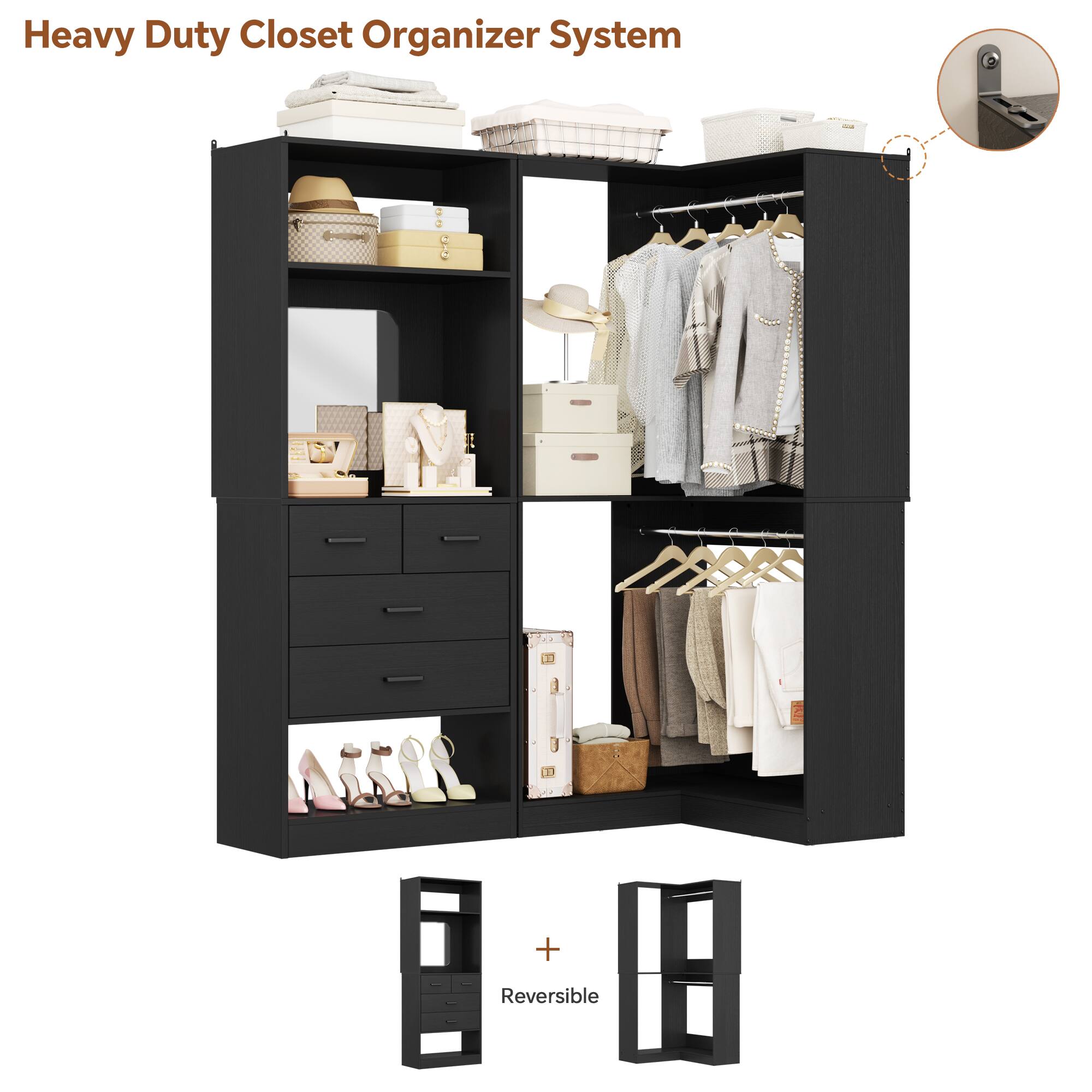 Heavy Duty Closet Organizer System

Heavy Duty Closet Organizer System

Reversible
