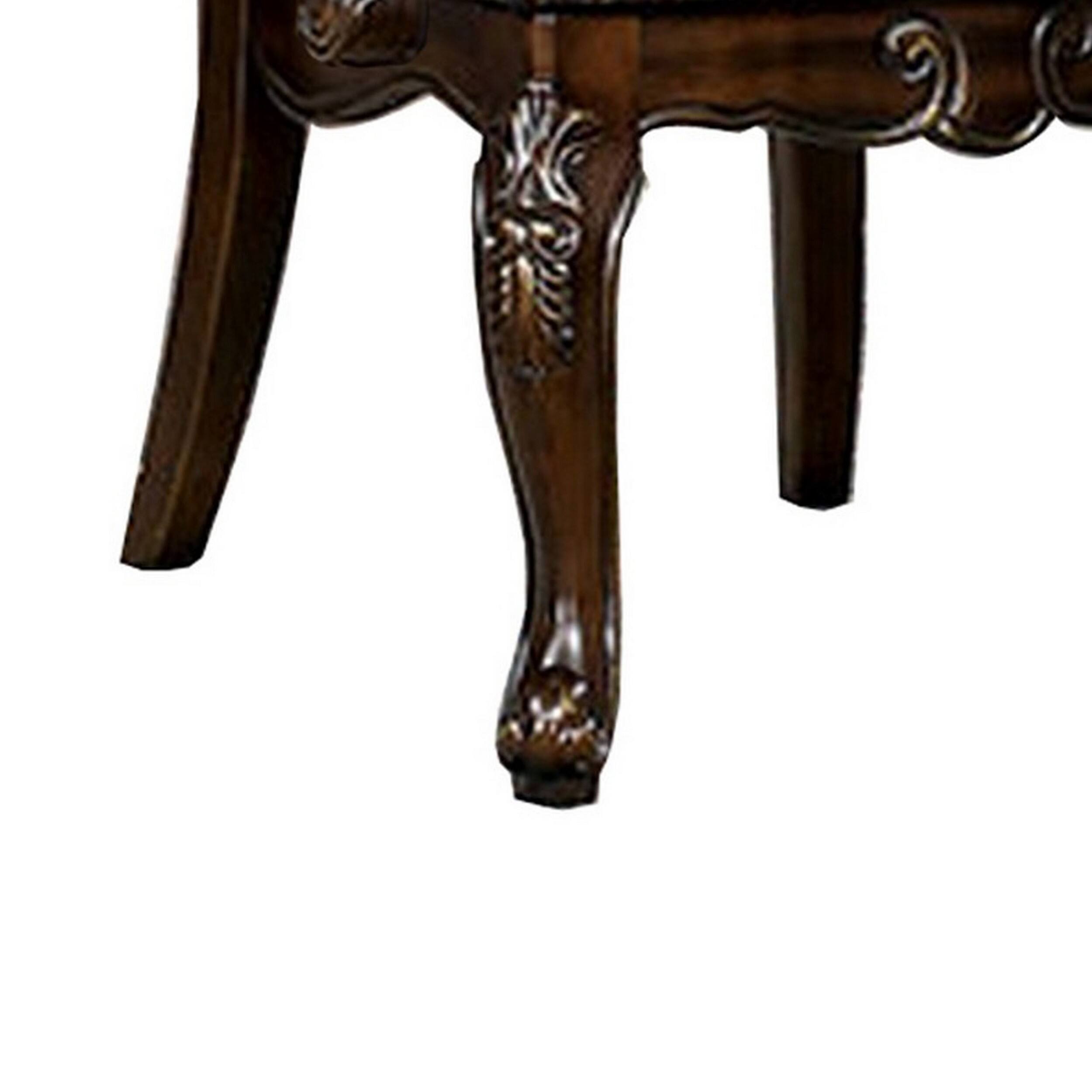 Alt View 3. Manhattan Lane - Ons 29 Inch Carved Dining Armchair, Set of 2 - Brown.