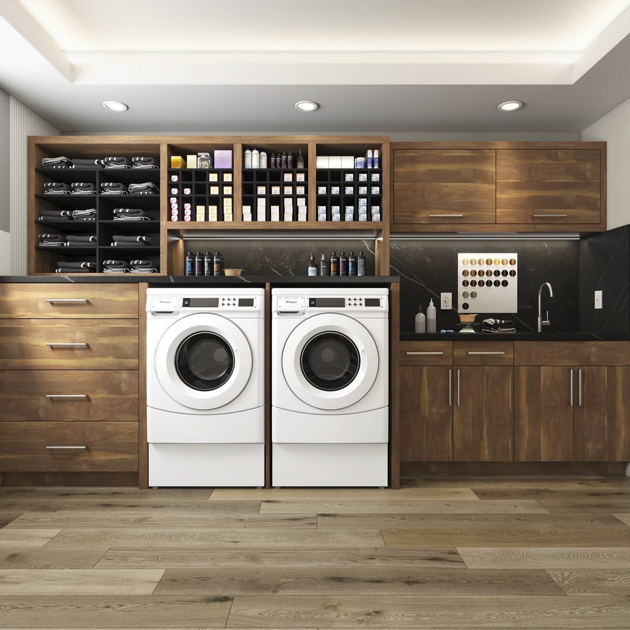 Whirlpool - 3.1 Cu. Ft. High Efficiency Front Load Washer with Commercial-Grade Cabinet - White