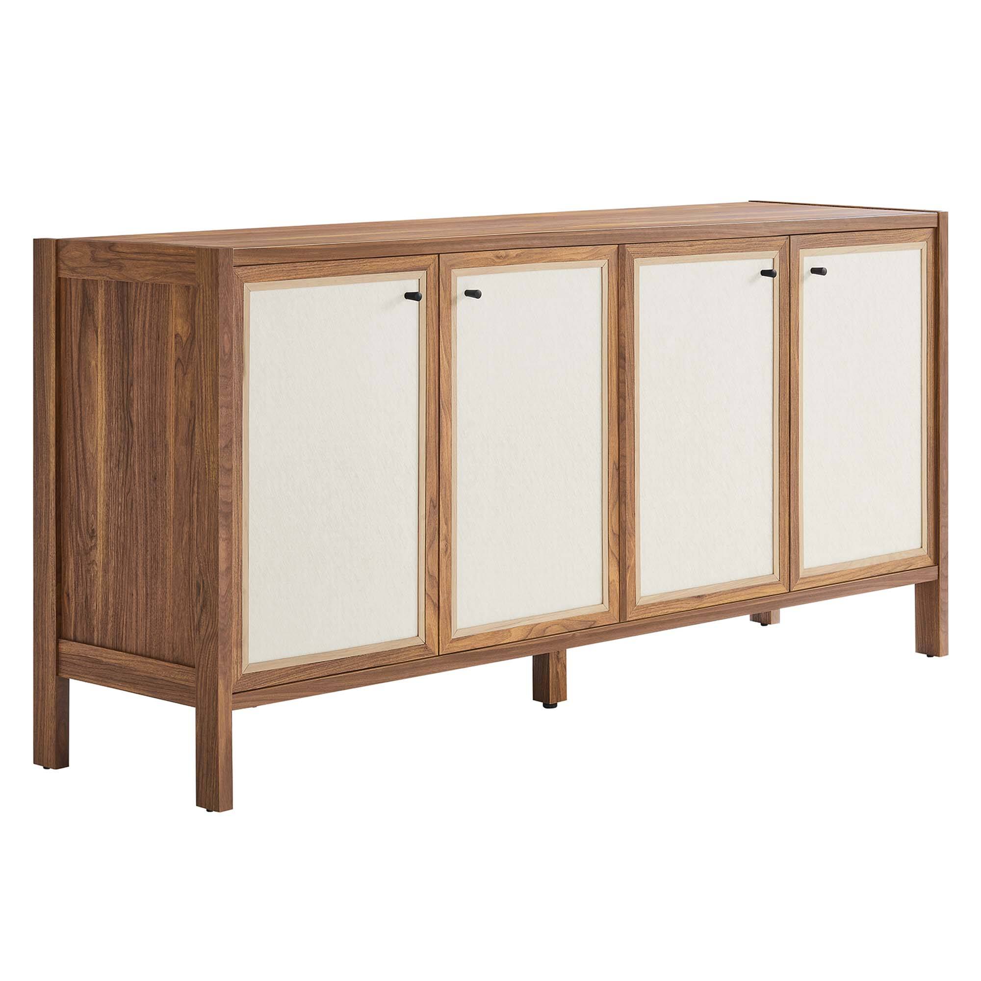 Angle. Modway - Capri 65" Wood Grain Sideboard Storage Cabinet by Modway - Walnut.