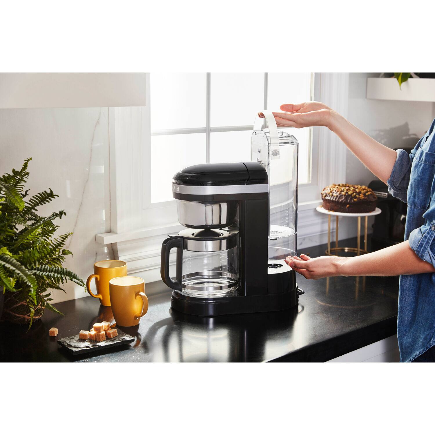 Alt View 6. KitchenAid - 12-Cup Drip Coffee Maker with Spiral Showerhead and Programmable Warming Plate in Onyx Black - Onyx Black.