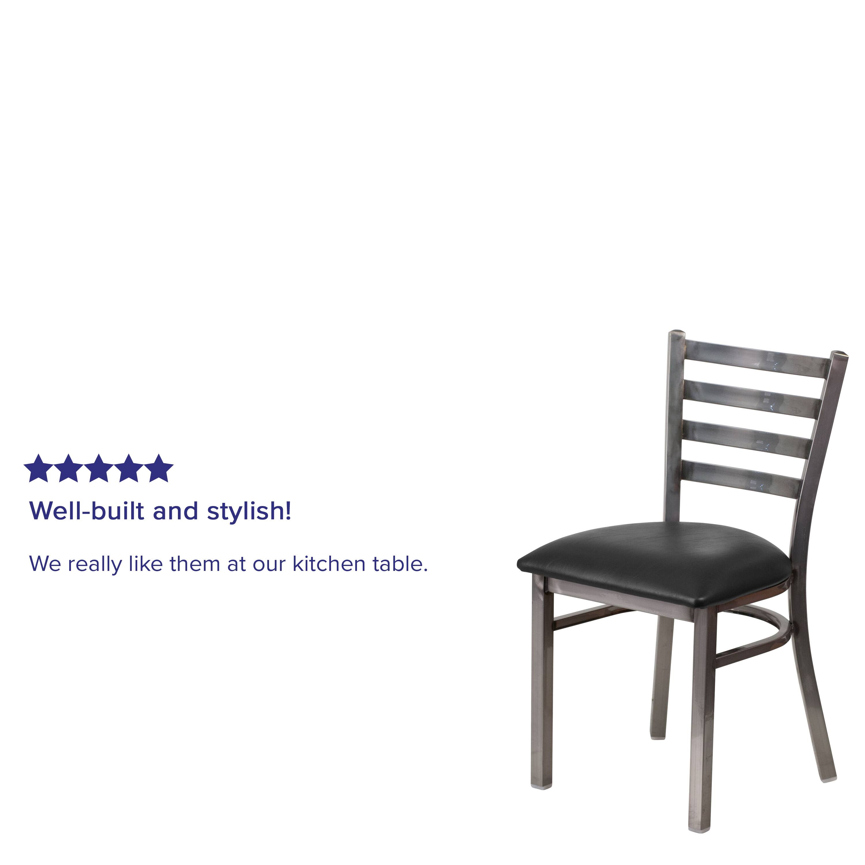 Well-built and stylish!  
We really like them at our kitchen table.