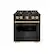Front. ZLINE - 30 in. Wide 4 Burner Autograph Classic Dual Fuel Black Stainless Range w/ Gold Accents (CDRBZ-30-G) - Black Stainless Steel.
