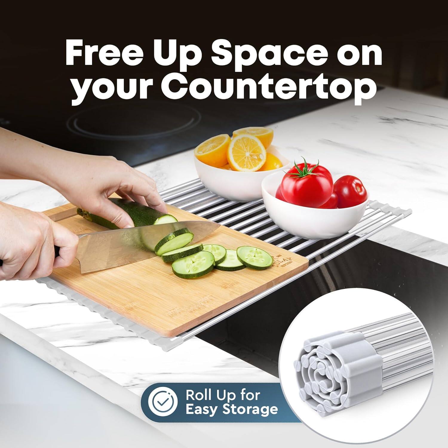 Free Up Space on your Countertop

Roll Up for Easy Storage