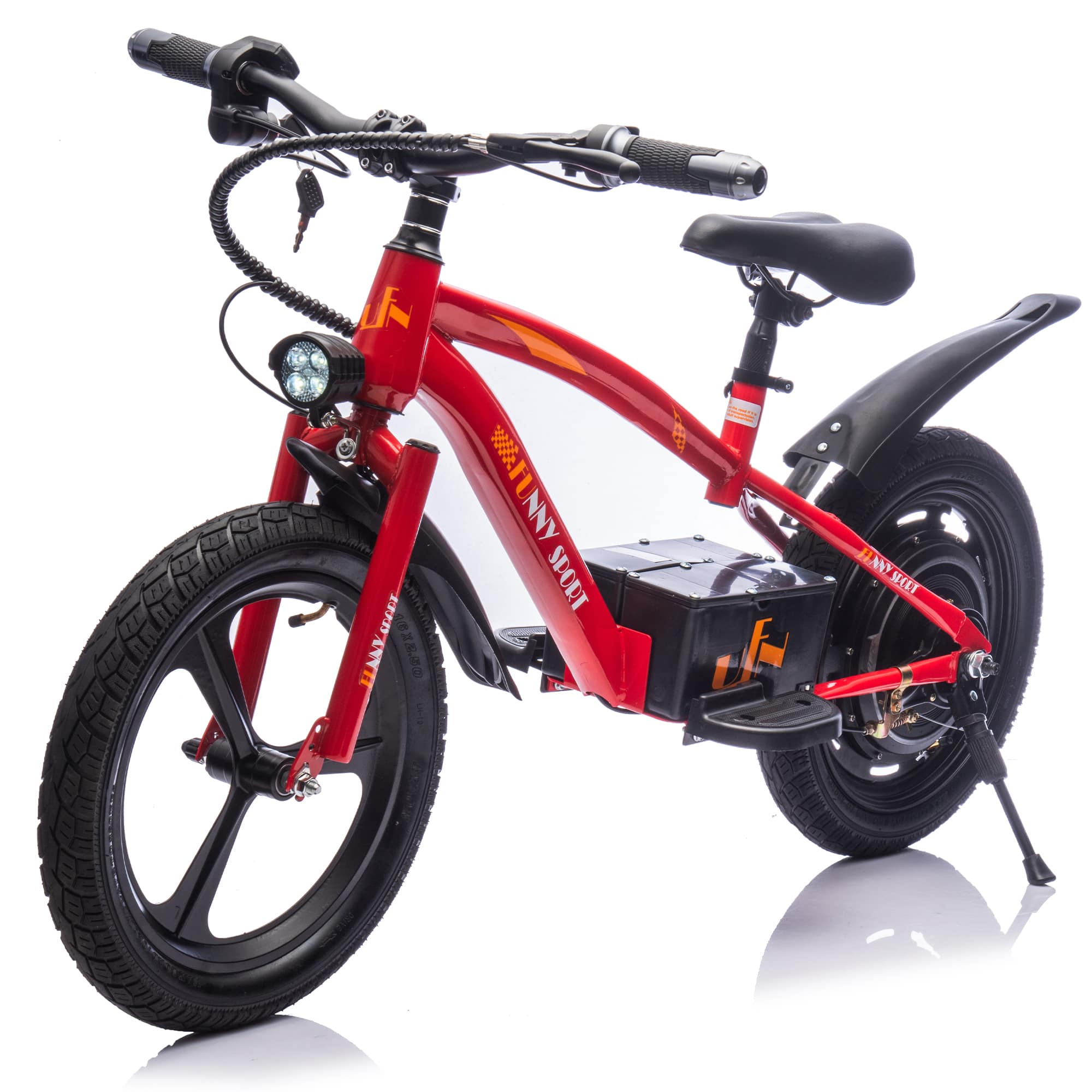APRILSOUL - 24V Kids Electric Dirt Bike 300W 1243MPH 16in Wheels 512 Years - Red