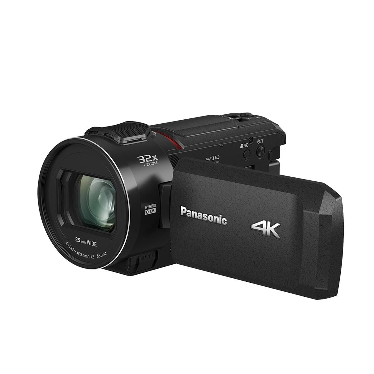32x i.ZOOM  
AVCHD  
0/1 1  
25 mm 1-41 WIDE f=4.12~98.9 mm 218 d62mm  
HYBRID O.I.S.  
Panasonic 4K REMOTE