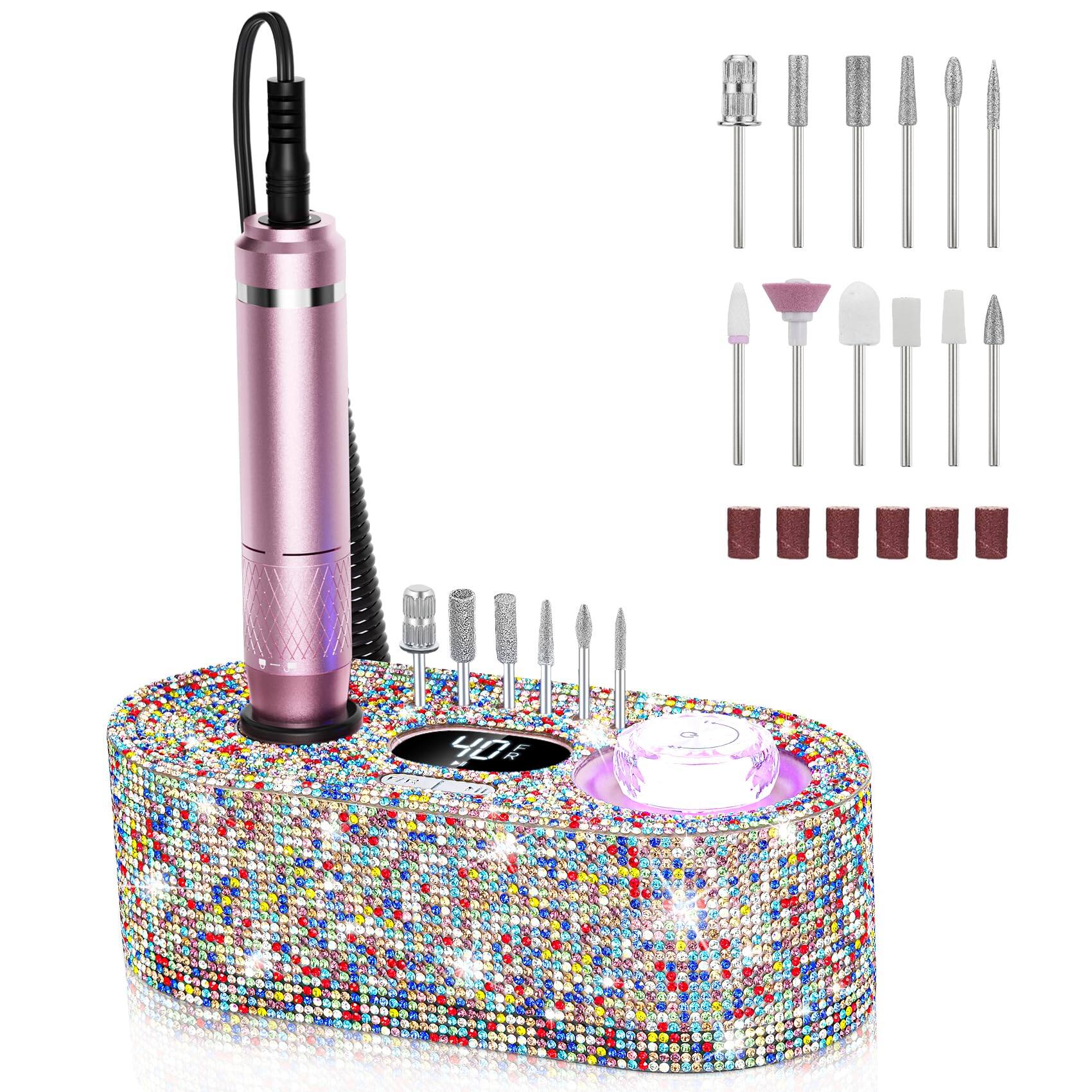 Front. PARKER SLATER - Nail Set Beginner Drill UV Light Acrylic Powder Gel Polish Cordless 40000RPMNail Machine:professionaldrill.