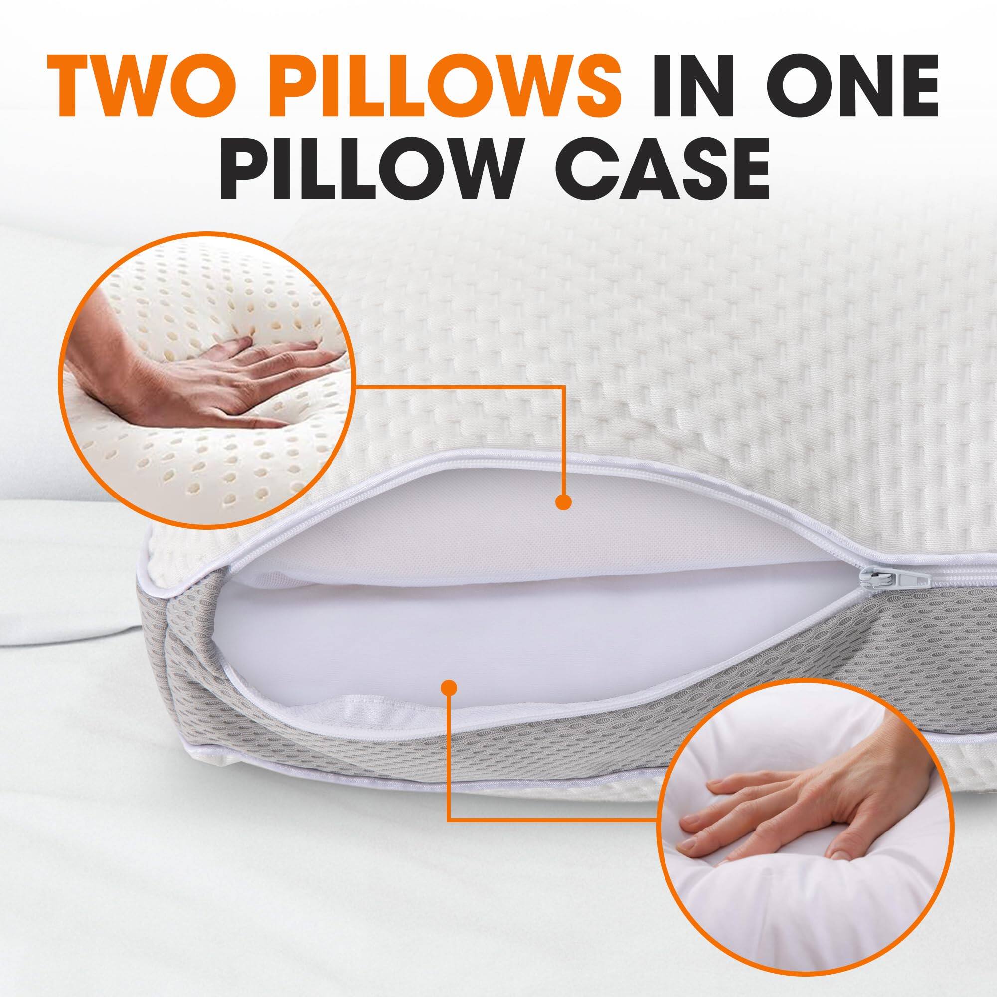 TWO PILLOWS IN ONE PILLOW CASE