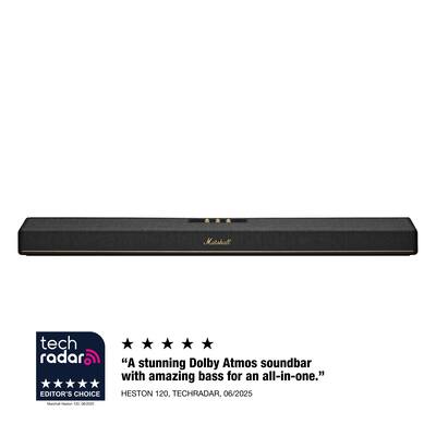 Marshall Heston 120 Soundbar with Dolby Atmos Immersive Sound and Marshall Heston 120 Soundbar with Dolby Atmos Immersive Sound and