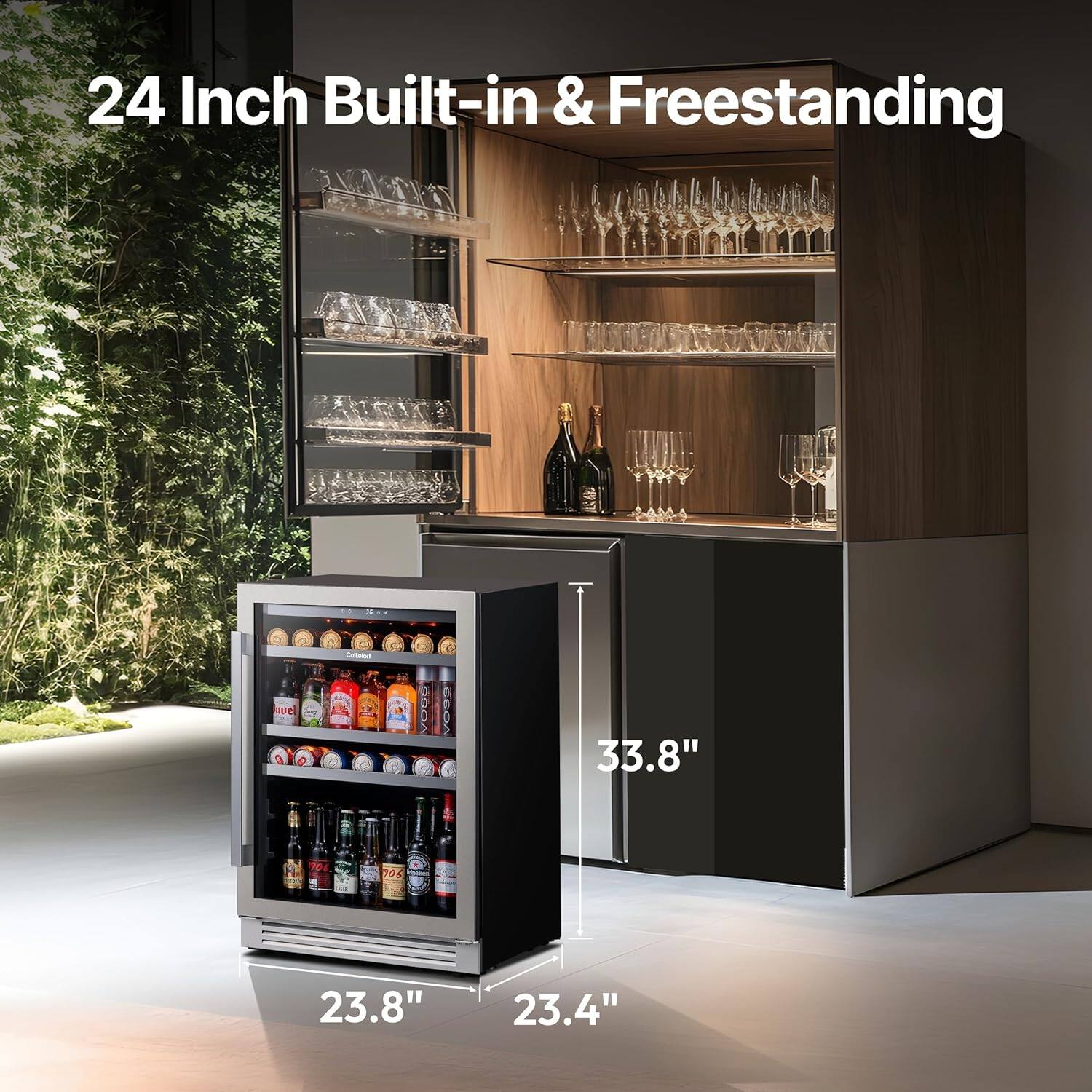 24 Inch Built-in & Freestanding  
33.8"  
23.8"  
23.4"