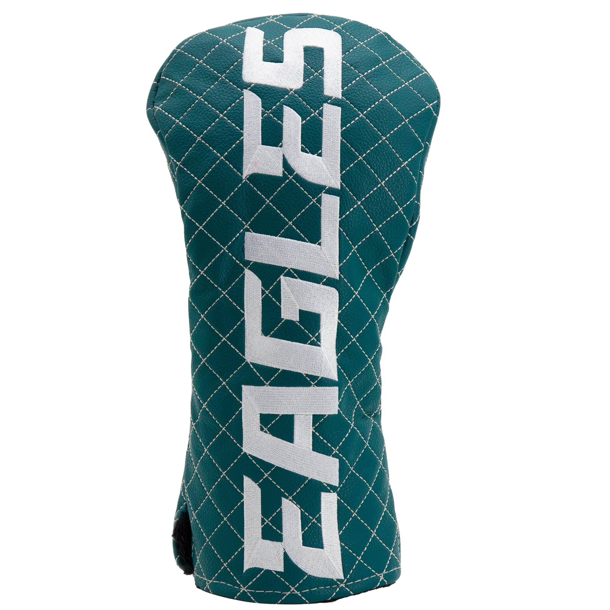 Front. Team Golf - Philadelphia Eagles Quilted Driver Headcover - Multicolor.