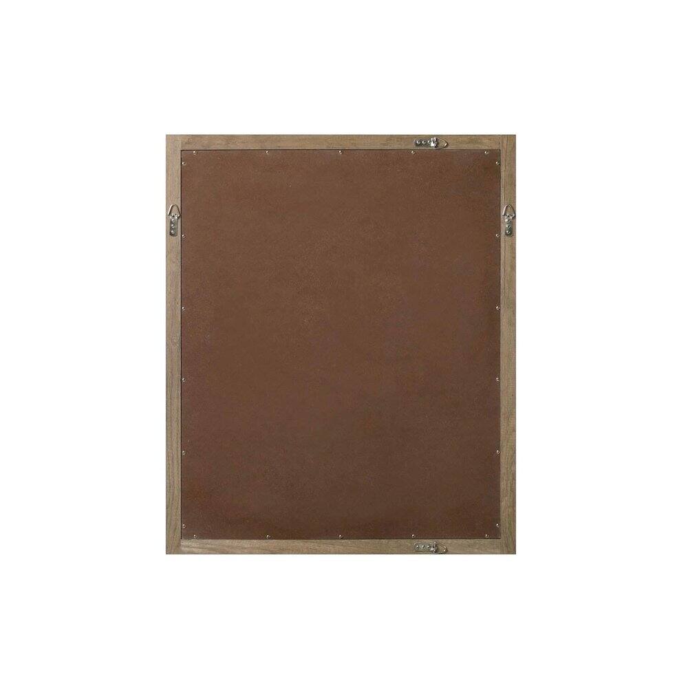 Angle. Elegant Kitchen and Bath - Noah Wooden Rectangle Mirror 30 x 36 in Natural Oak - Natural Oak.