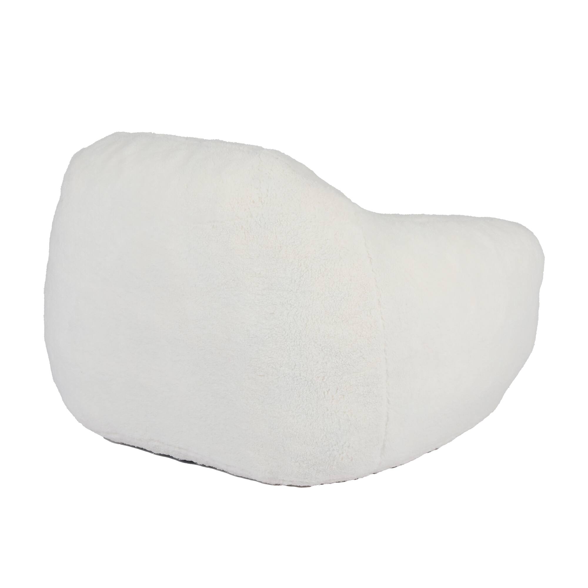 Alt View 7. GOODSILO - Giant Memory Foam Filled Bean Bag Sofa with Armrests for Adults, Spacious Faux Fur Lounger for Living Room and Bedroom - Off White.