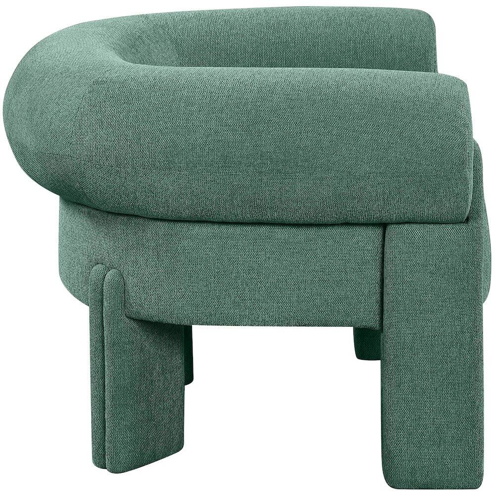 Alt View 3. Meridian Furniture - Stefano Green Polyester Fabric Accent Chair - Green.