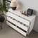 Alt View 1. SKONYON - 6-Drawer Wooden Dresser, Horizontal Storage Organizer for Bedroom - White.