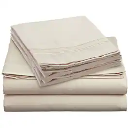 Hivvago - King size 4-Piece Sheet Set in Beige Cream Brushed Microfiber - Beige, Cream