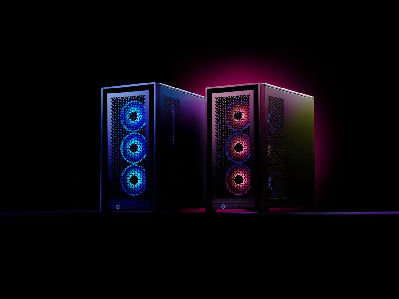 Alt View 2. CORSAIR - CORSAIR FRAME 4000D Modular Mid-Tower PC Case - Vault Series, InfiniRail Fans, 360mm Radiator Support - Black.