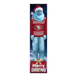 Fan Creations - San Francisco 49ers 48" Yeti Christmas Leaner - Multicolor