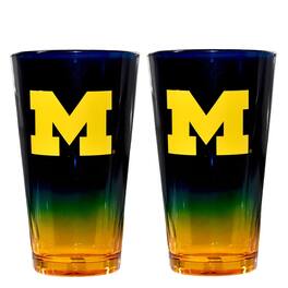 The Memory Company - Michigan Wolverines Two-Pack 16oz. Ombre Pint Glass Set - Multicolor