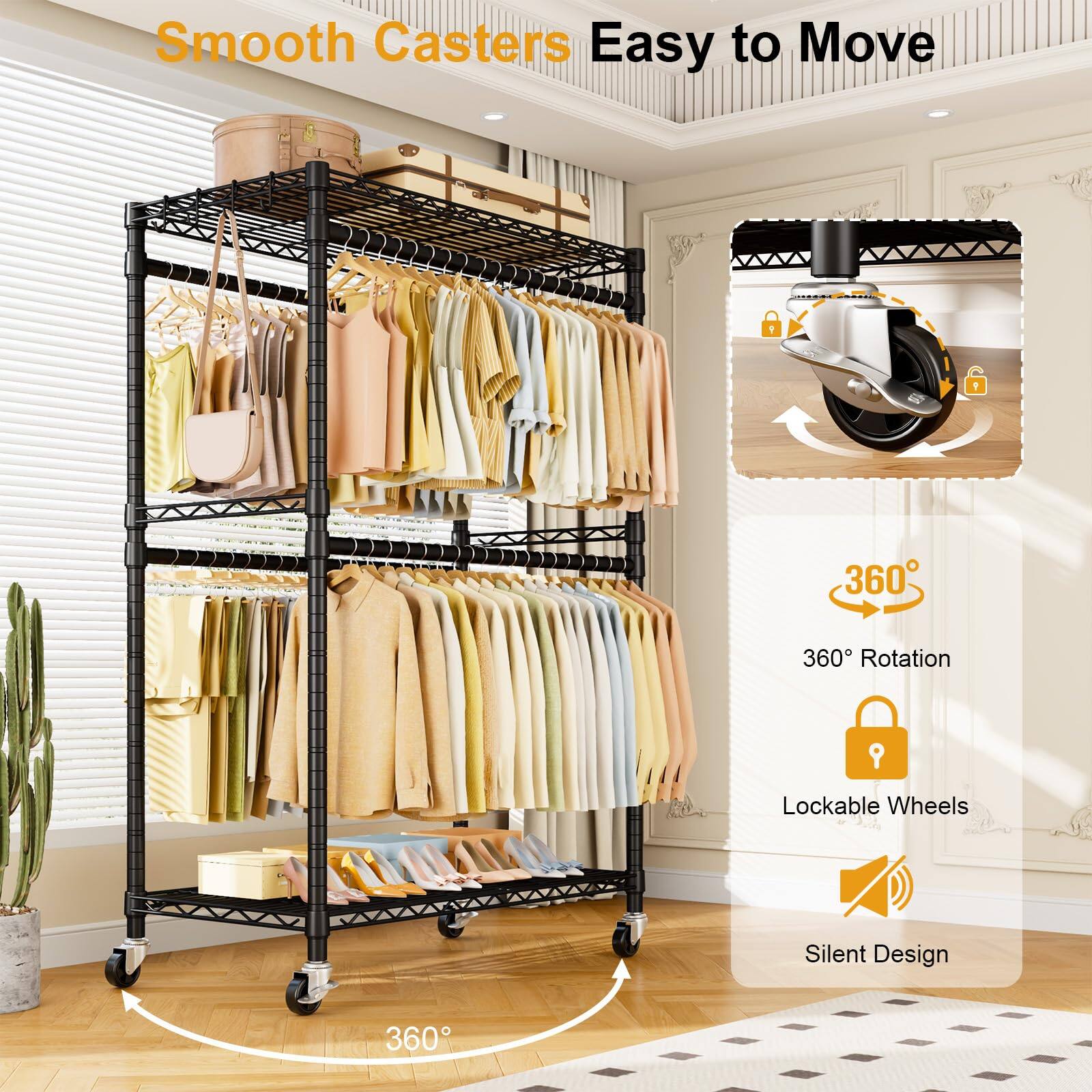 Smooth Casters  
Easy to Move  

360° Rotation  
Lockable Wheels  
Silent Design