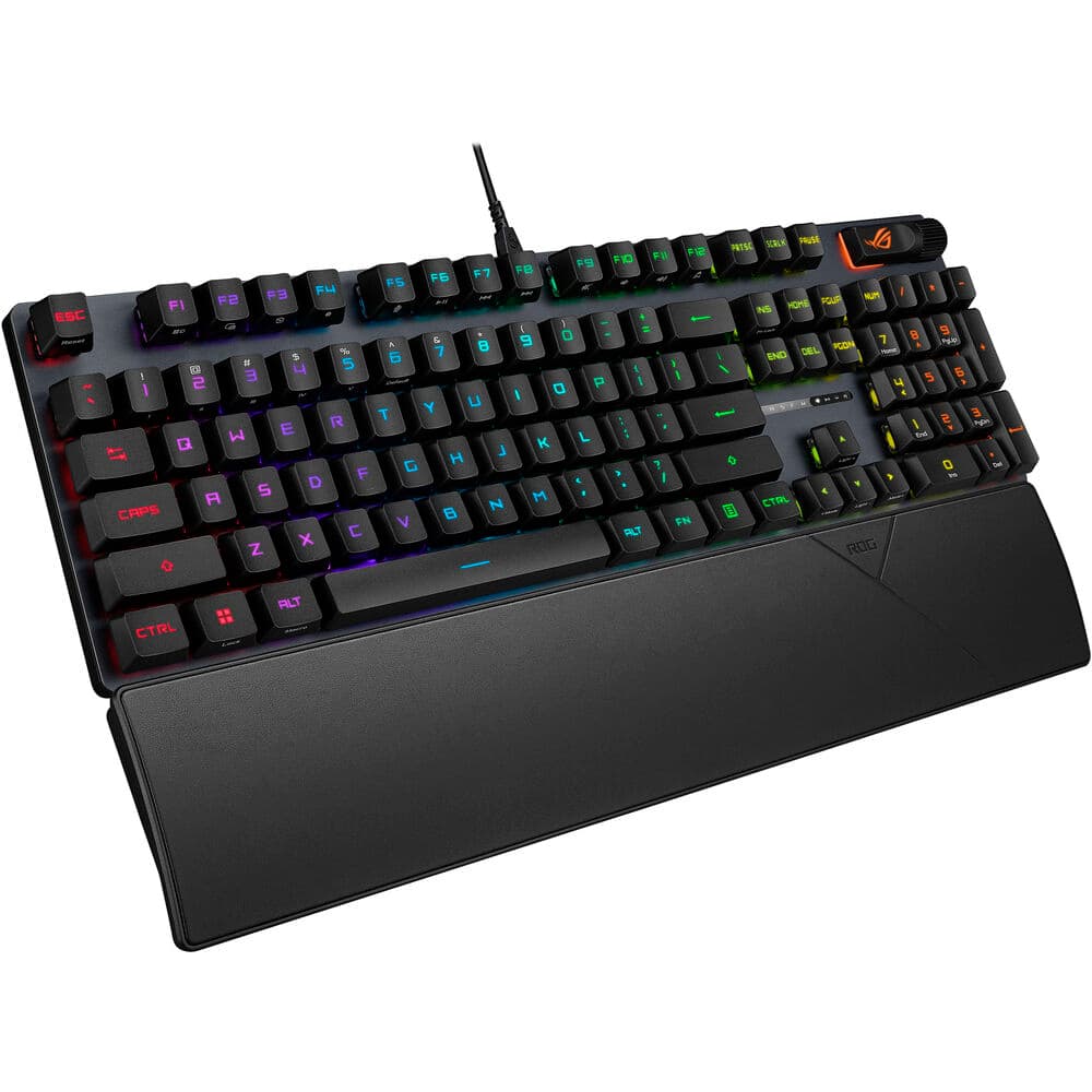 ASUS - XA12 ROG STRIX SCOPE II RX/RXRD/CA/PBT Keyboard- RGB Backlit, IP57 Dust & Water Resistant, Detachable Wrist Rest - Black