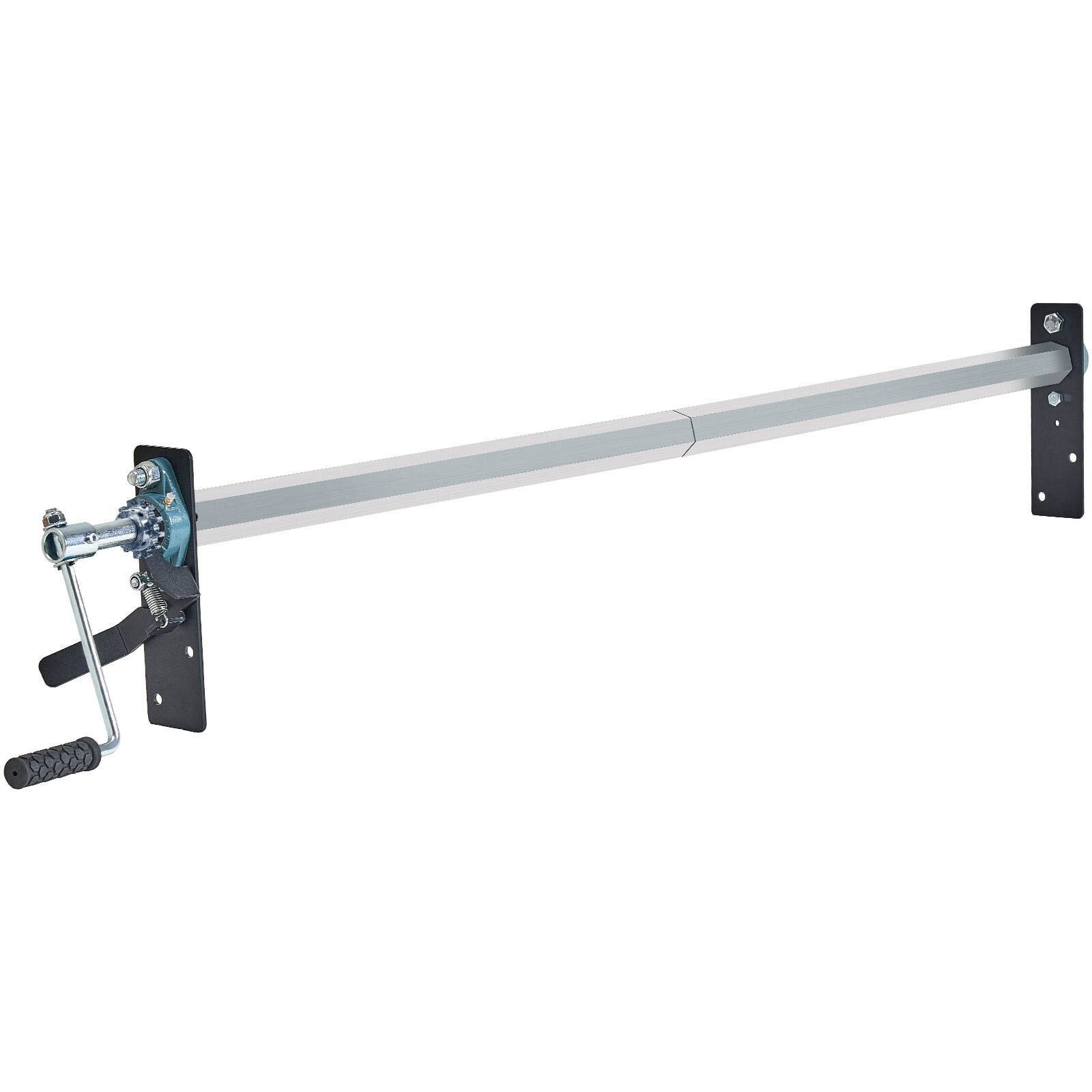 Alt View 5. VEVOR - Hand Crank Tarp Roller Kit, 64" to 104" Wide, Aluminum Alloy, Manual Cab Level Dump Truck Tarp Roller - Silver.