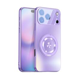 Dteck - Magnetic Shockproof Case for Apple iPhone 17 Pro Max, 360 Rotating Ring Stand Phone Cover with Integrated Lens Protector - Purple