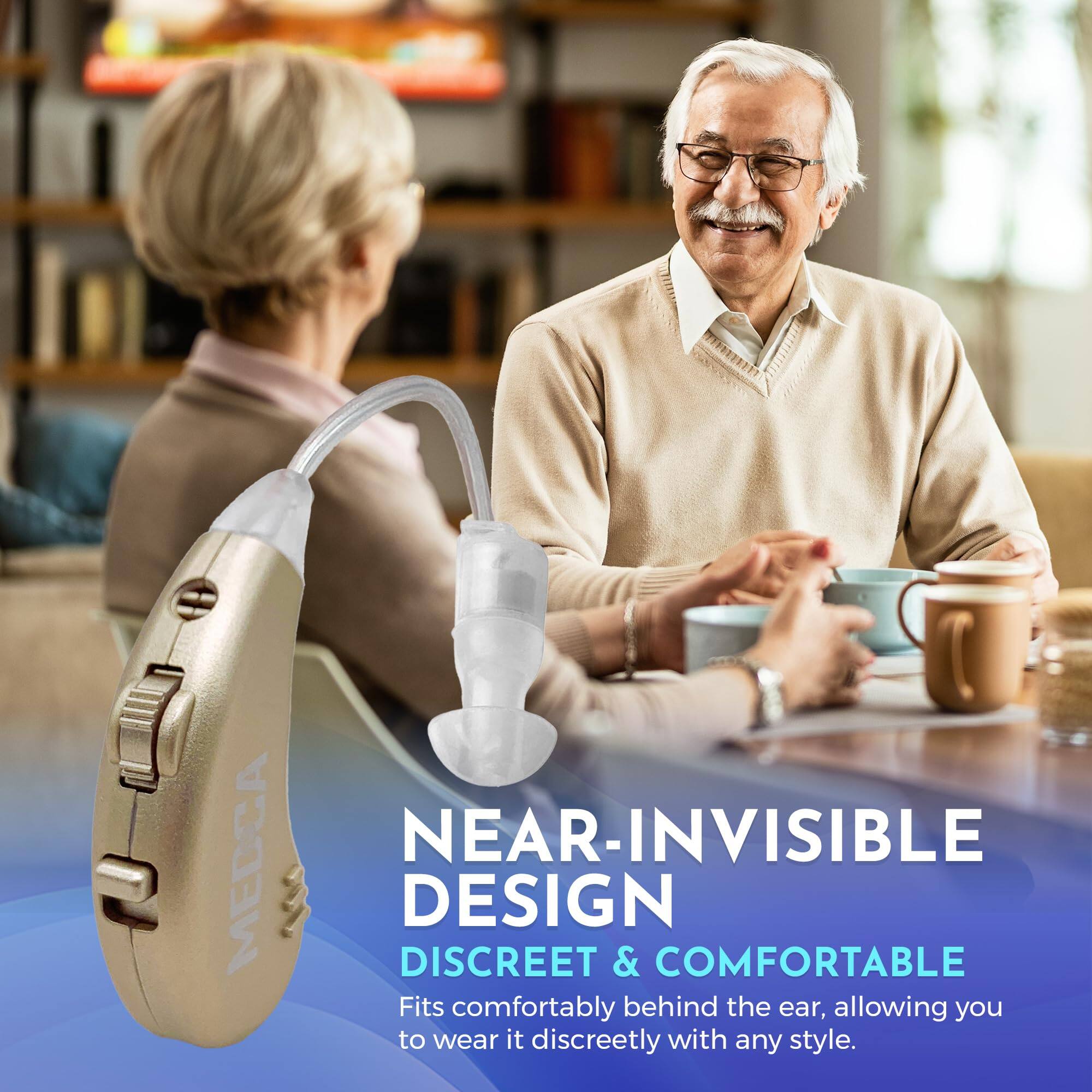 NEAR-INVISIBLE DESIGN  
DISCREET & COMFORTABLE  
Fits comfortably behind the ear, allowing you to wear it discreetly with any style.