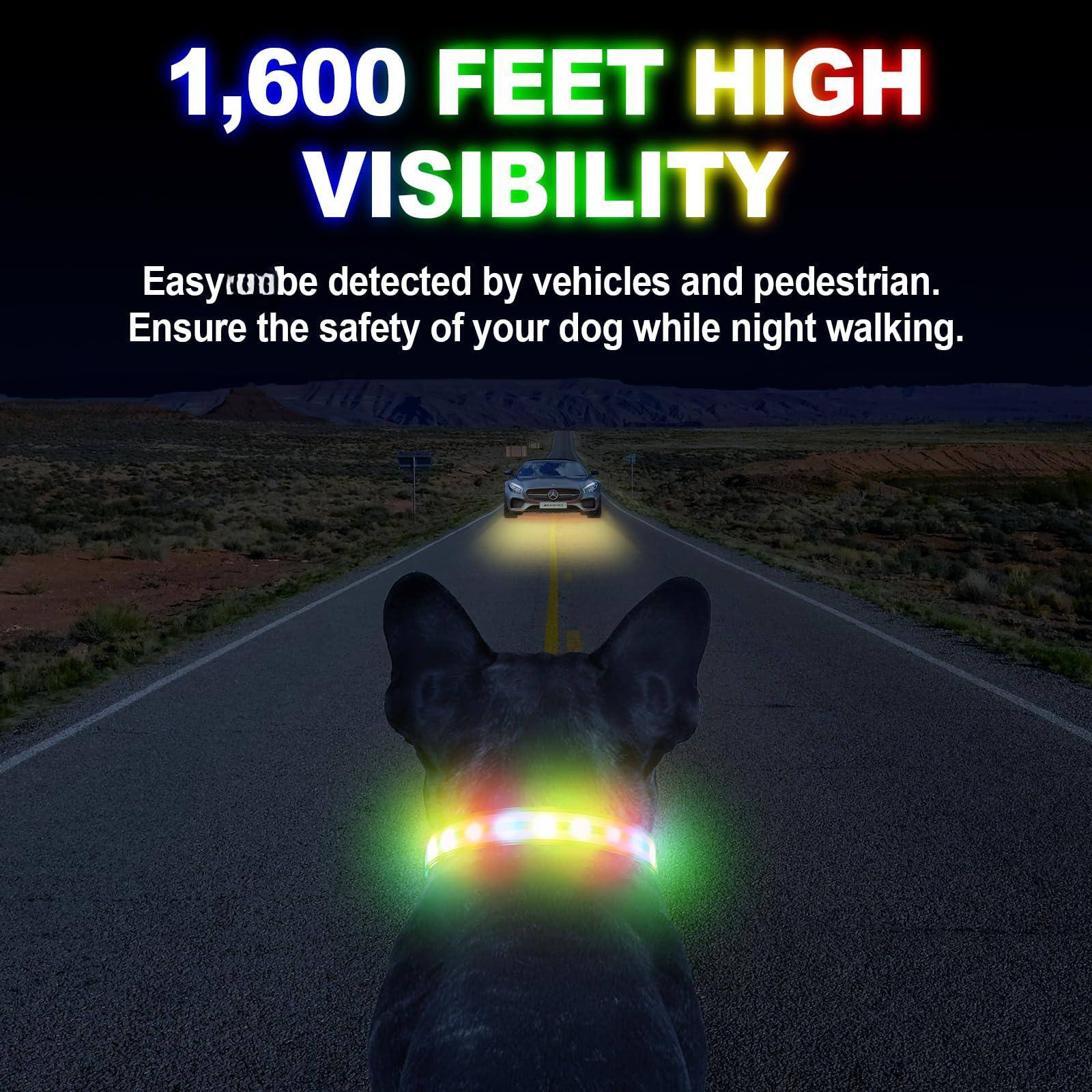 1,600 FEET HIGH VISIBILITY

Easyrube detected by vehicles and pedestrians. Ensure the safety of your dog while night walking.