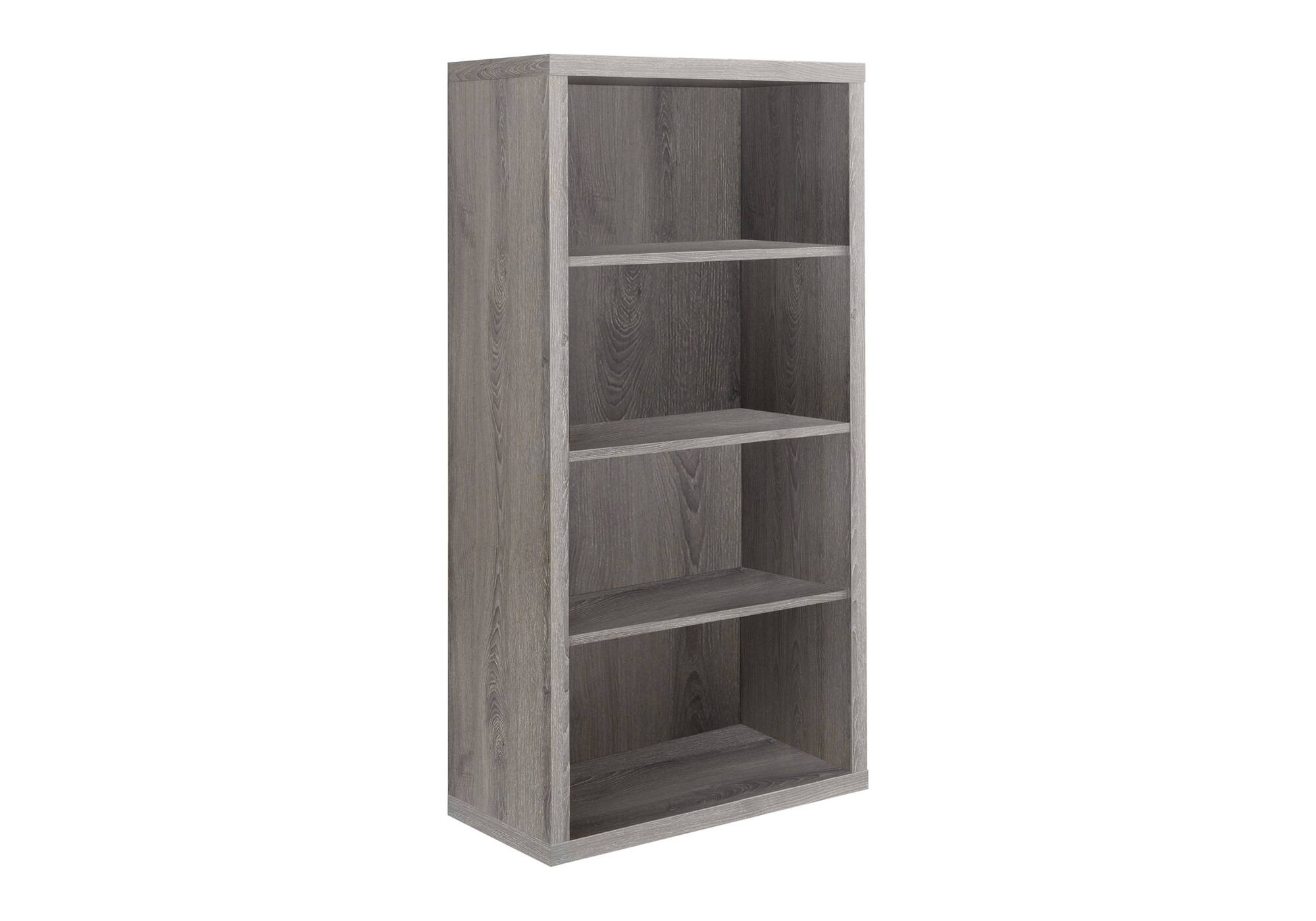 TinyHomie - Bookshelf Bookcase Etagere 5 Tier 48in H Brown Laminate - taupe