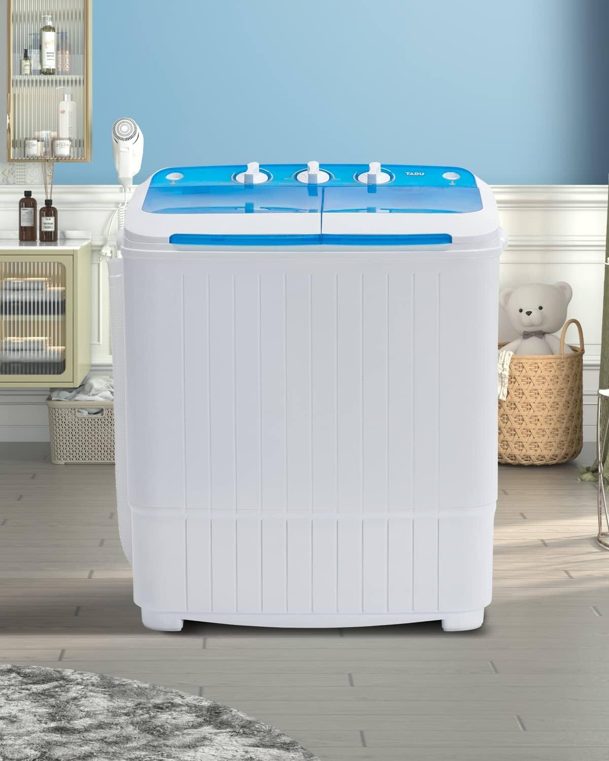Alt View 1. Circus Cirle - 16.5Ibs Portable Washing Machine,  Mini Washing Machine - Blue.