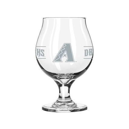 Front. Logo Brands - Arizona Diamondbacks 16oz. Belgium Glass - Multicolor.