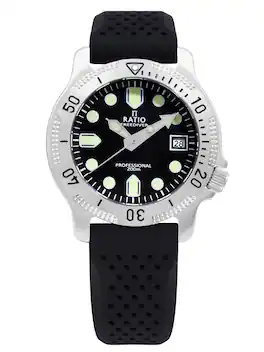 RATIO - FreeDiver Professional Sapphire Dial Quartz RTF021 200M Men's Watch - Black