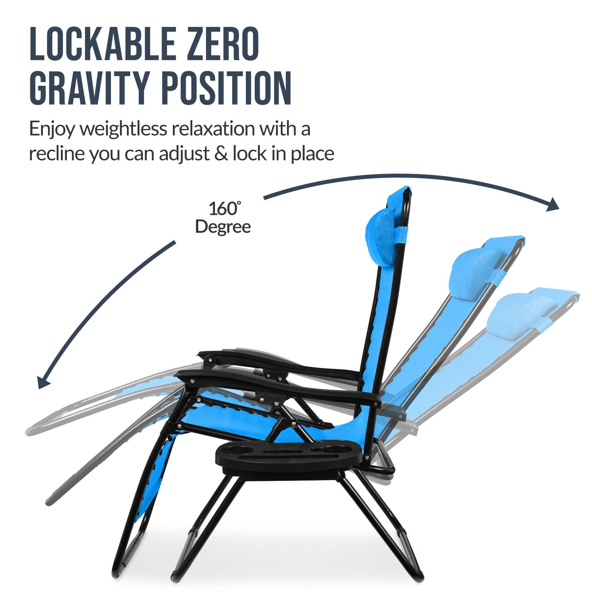 Best Choice Products Set of 2 Extra Wide Zero Gravity Lounge Chair ...