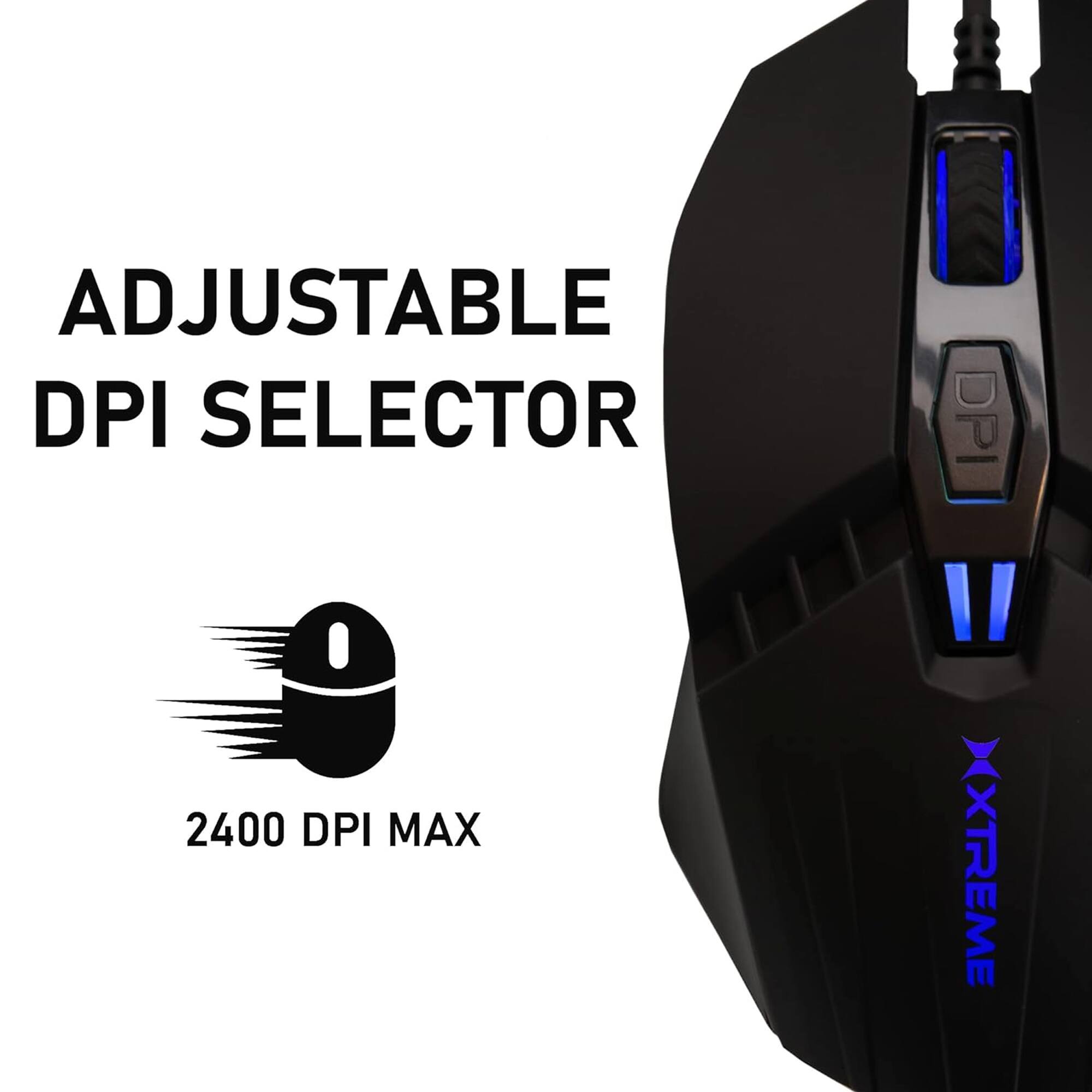 ADJUSTABLE DPI SELECTOR  
2400 DPI MAX  
I1 XTREME