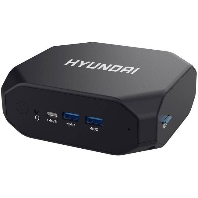 Hyundai - Mini PC, Windows 10 Pro, Intel Core-i3, 8GB RAM, 256GB M.2 SSD, 2 HDMI Ports, Supports 2.5" SATA SSD Slot, VESA - Black