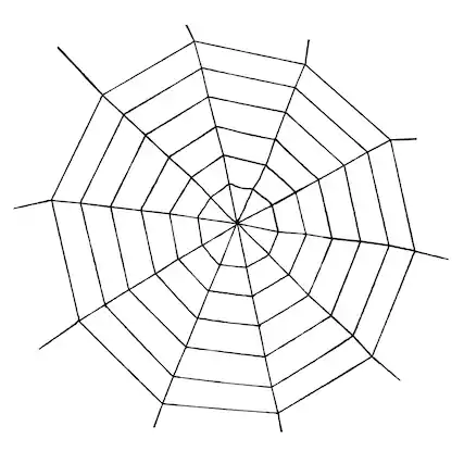 Front. Funworld - 5 Foot Rope Spider Web Halloween Decoration - Black.