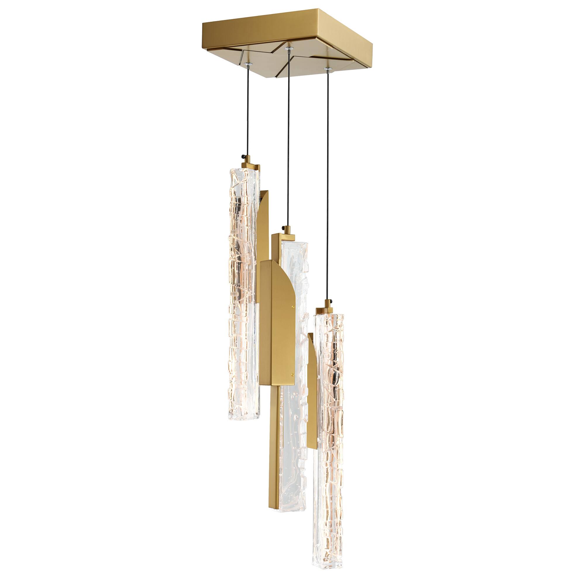 Left. CWI Lighting - Valira Integrated LED Brass Mini Pendant - Brass.