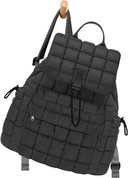 Vulpecula Spade - Puffy Backpack for Women, Quilted Backpack for Travel, Ultra Lightweight Puffer Daypack - Gray