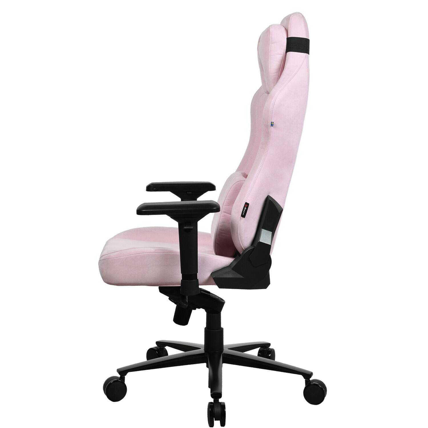 Alt View 11. Arozzi - Vernazza Series Top-Tier Premium Supersoft Upholstery Fabric Gaming Chair - Pink.