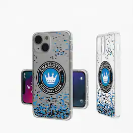 Keyscaper - MLS - Charlotte FC iPhone Confetti Design Clear Case - 14 - Multicolor