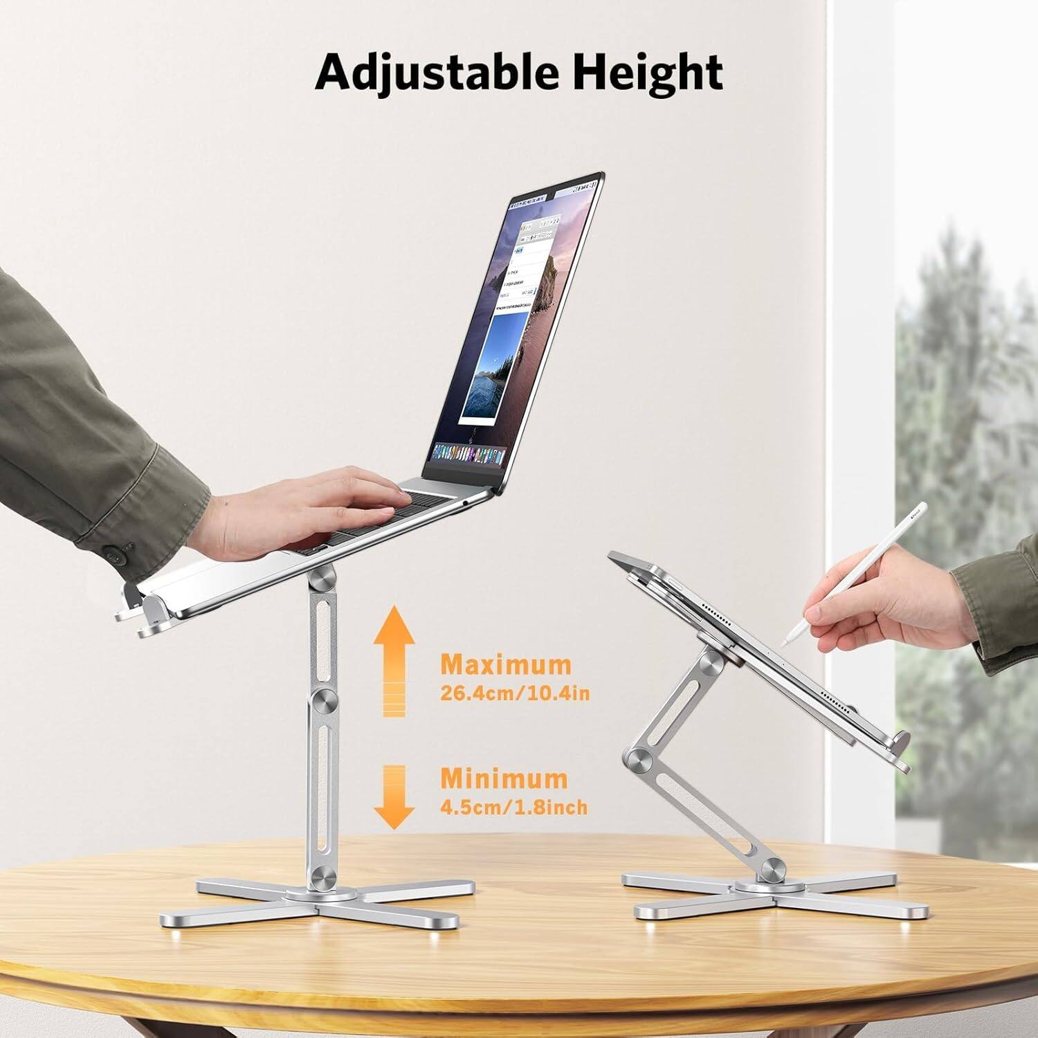 Adjustable Height

Maximum: 26.4cm/10.4in  
Minimum: 4.5cm/1.8in