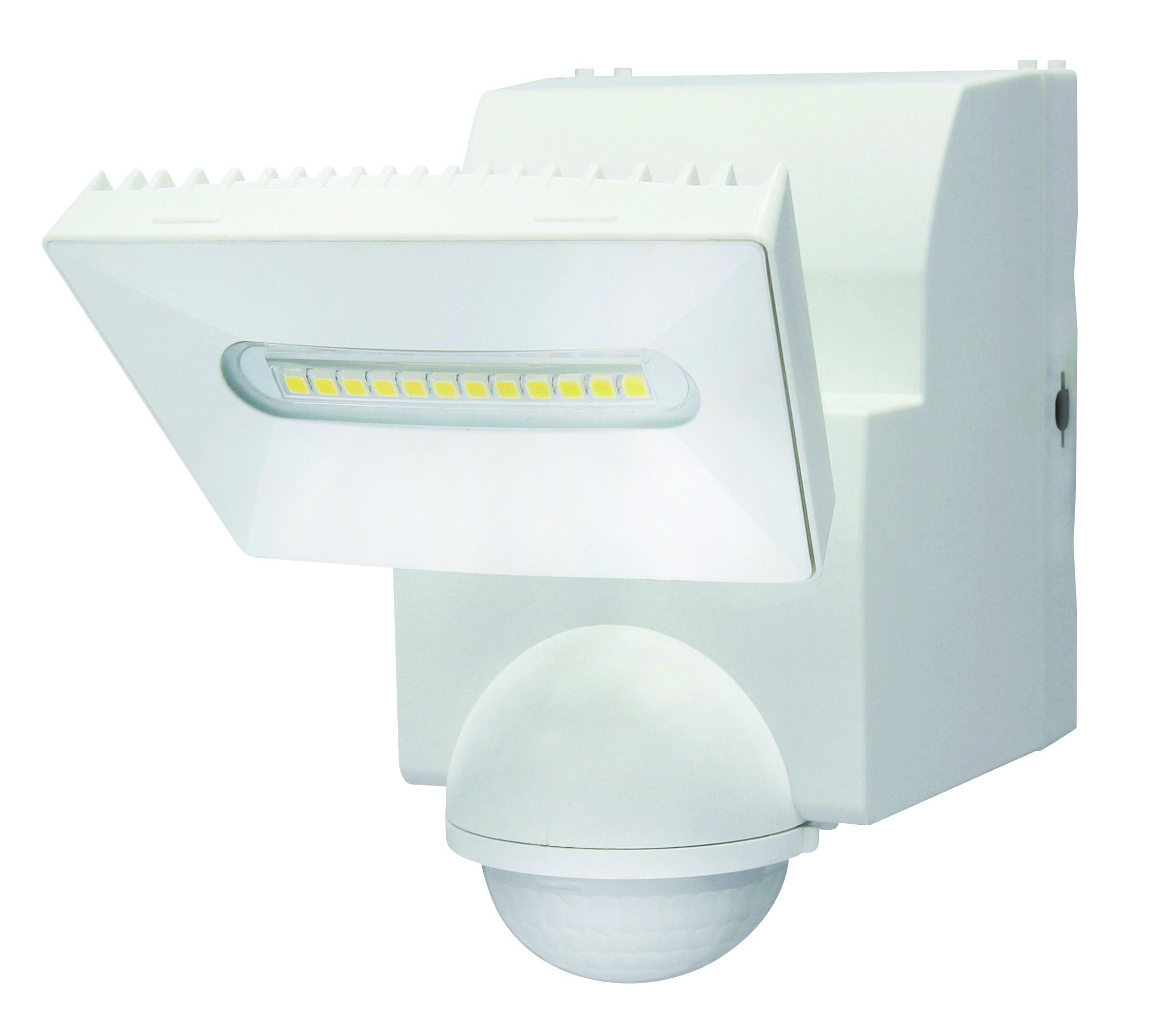 Angle. IQ America - IQ America 500 Lumen Battery Operated LED Motion Security Flood Light Wall Eave Universal Mount Indoor/Outdoor WH - White.