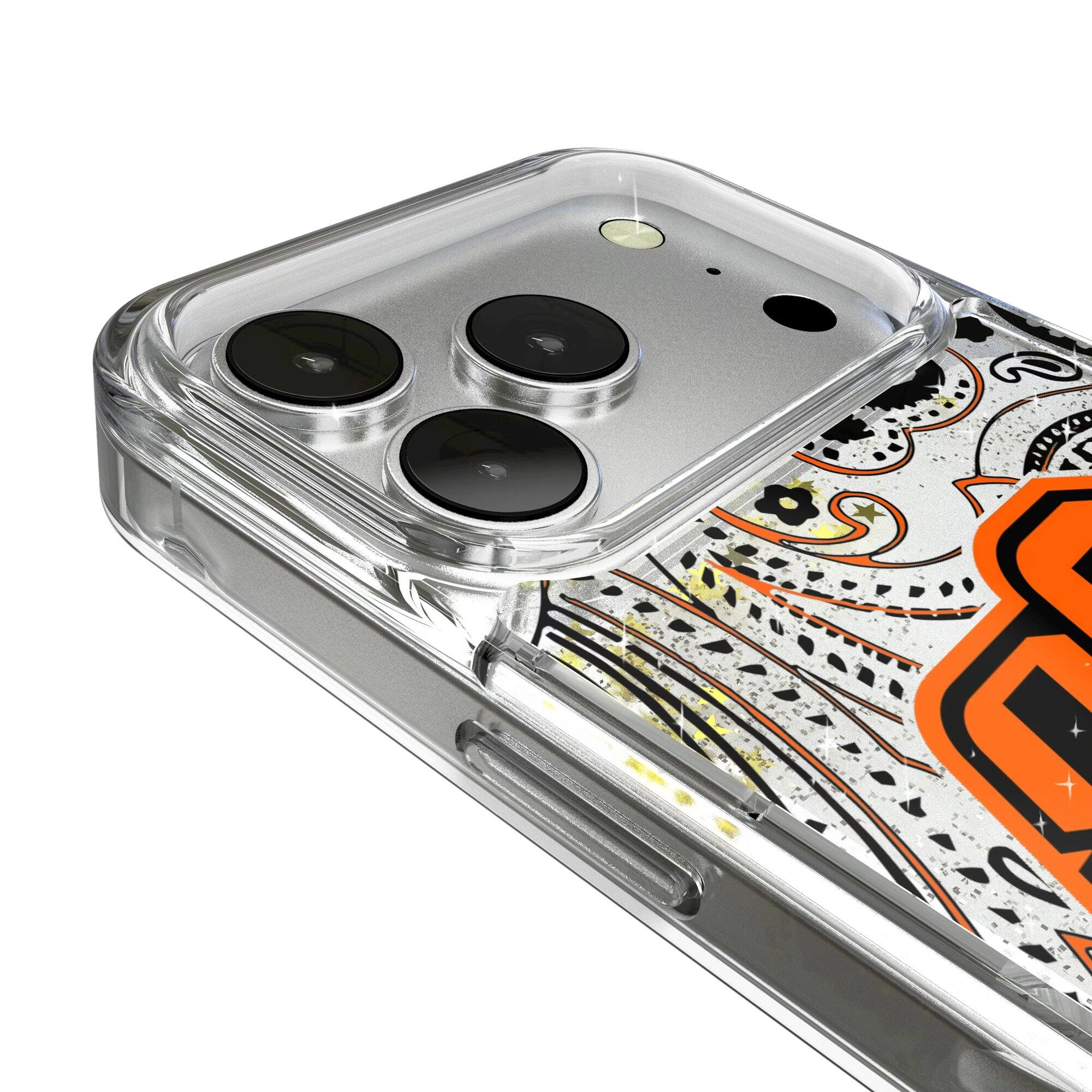 Alt View 2. Keyscaper - Oklahoma State Cowboys iPhone Glitter Paisley Design Case - 15 - Multicolor.