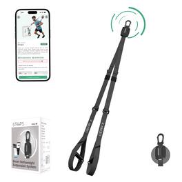 Habeats - Smart Suspension Workout Straps w/ Performance Tracker & Lifetime Fitness App Access - Charcoal