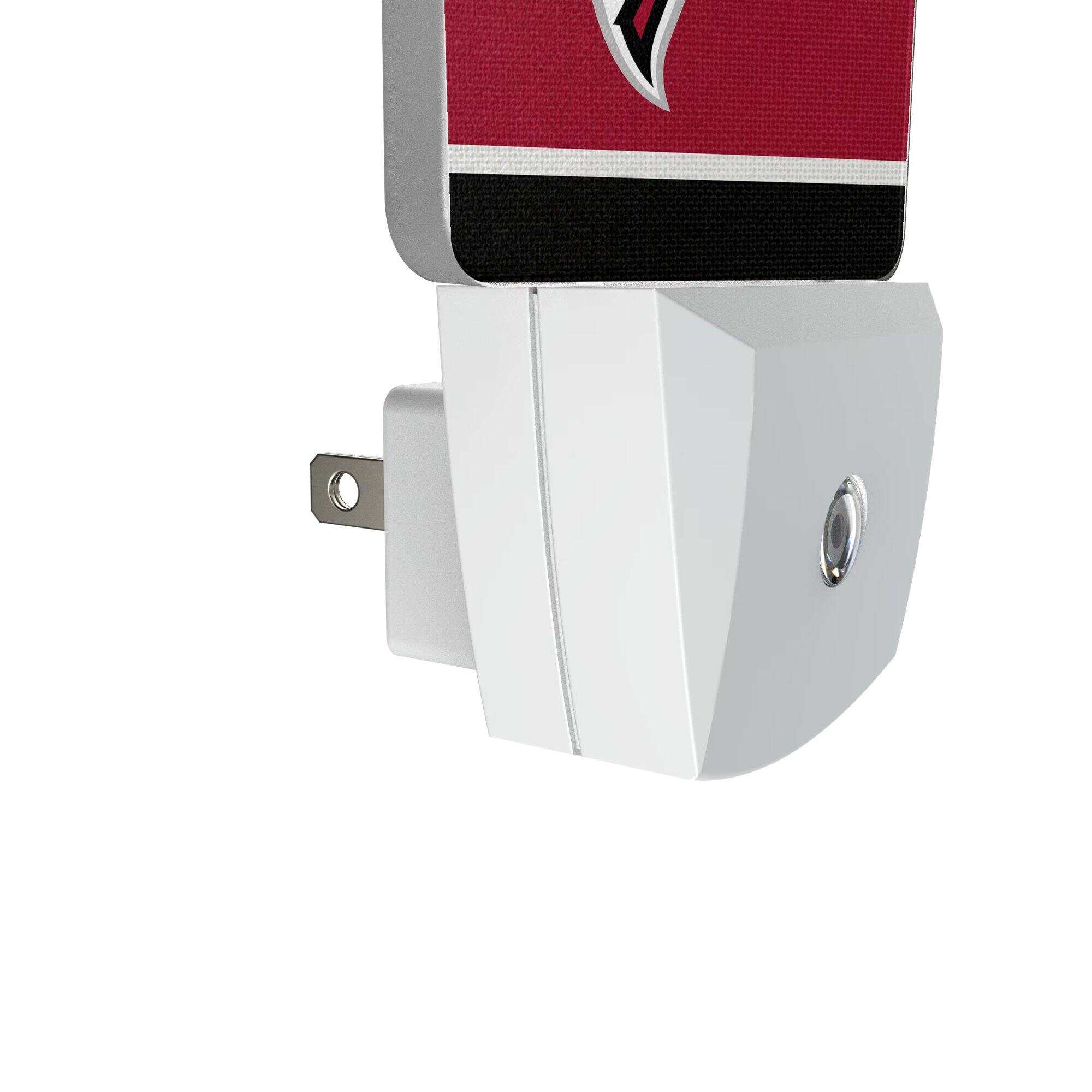 Alt View 2. Keyscaper - Atlanta Falcons Stripe Design Nightlight 2-Pack - Multicolor.