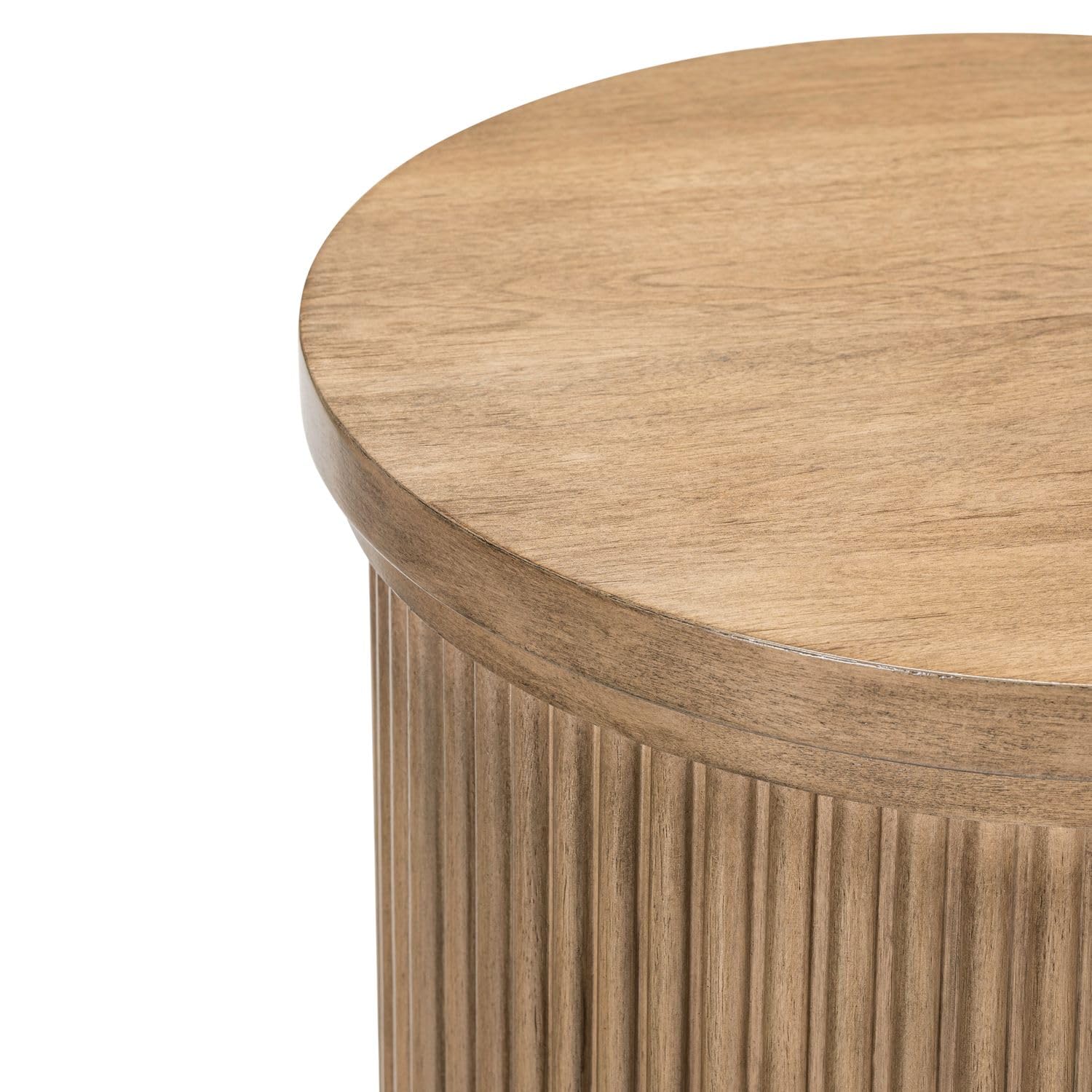 Alt View 1. Liberty Furniture Industries - Haven Hills Round Chairside Table for Living Room - Camel Beige Birch Wood - Camel Beige.