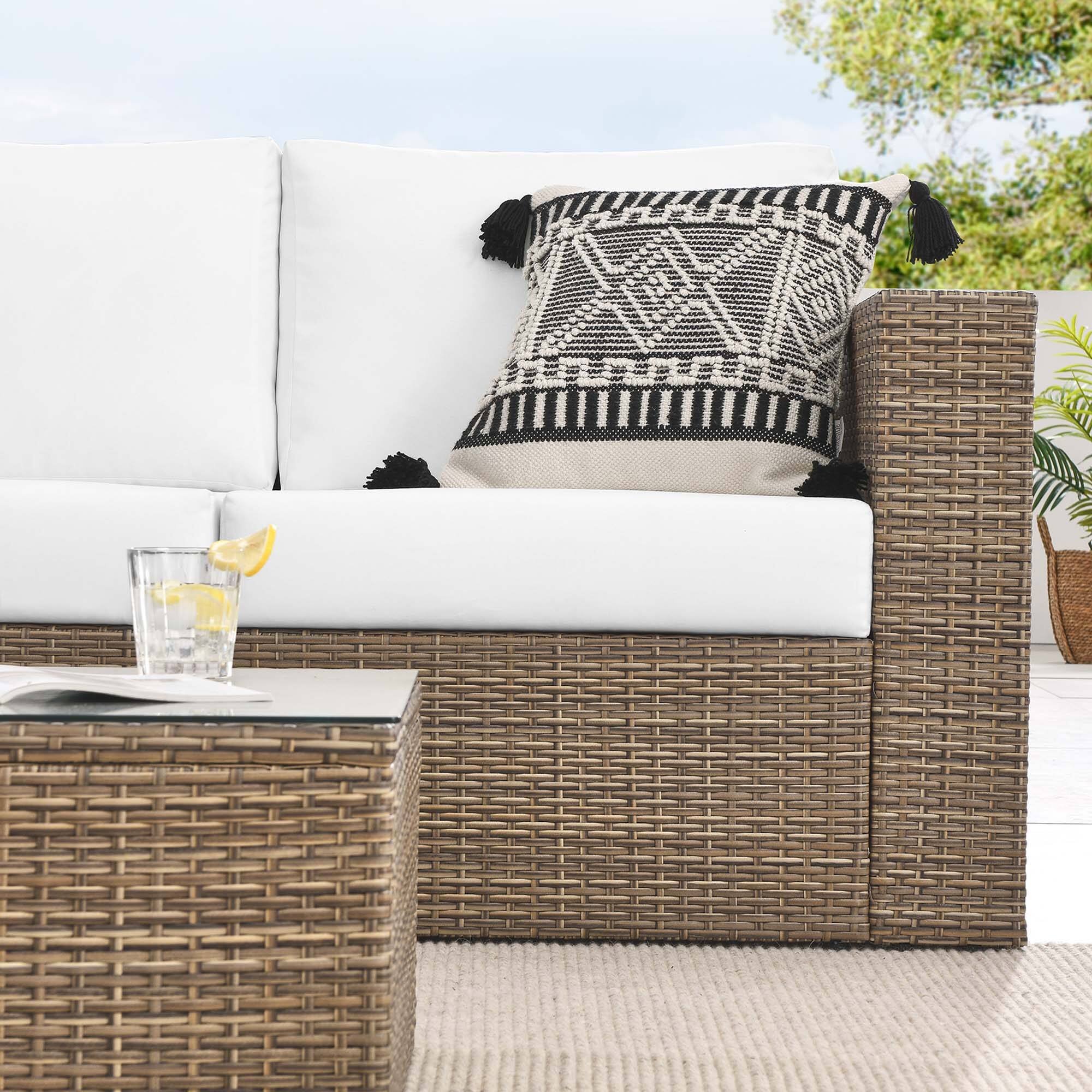 Angle. Modway - Convene 2-Piece Outdoor Patio Furniture Set by Modway - Cappuccino White.